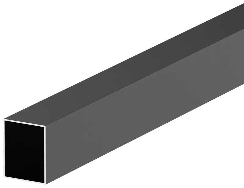 Freigestelltes Rendering: Quadratische Aluminium-Stütze 11 x 11 cm in Anthrazit
