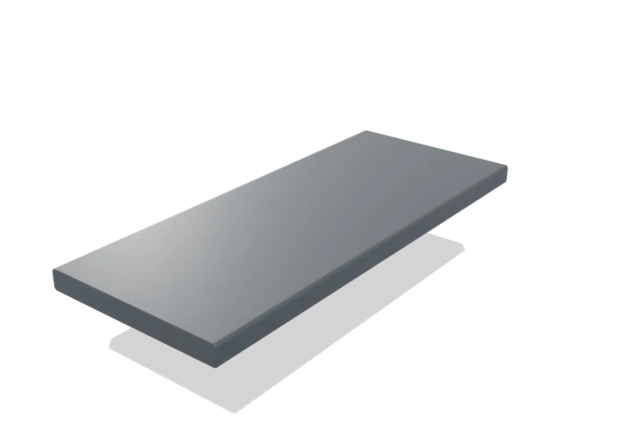 Flachprofil 50 x 5 mm, Querschnitt 50 × 5 mm, Darstellung