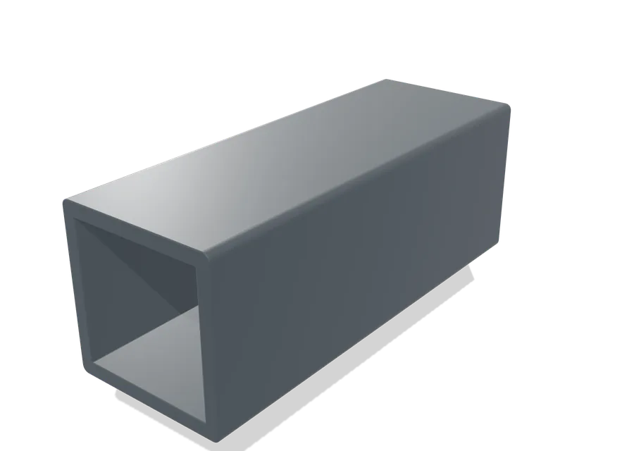Quadratrohr 40 x 40 x 3 mm, Querschnitt 40 × 3,0 mm, Darstellung