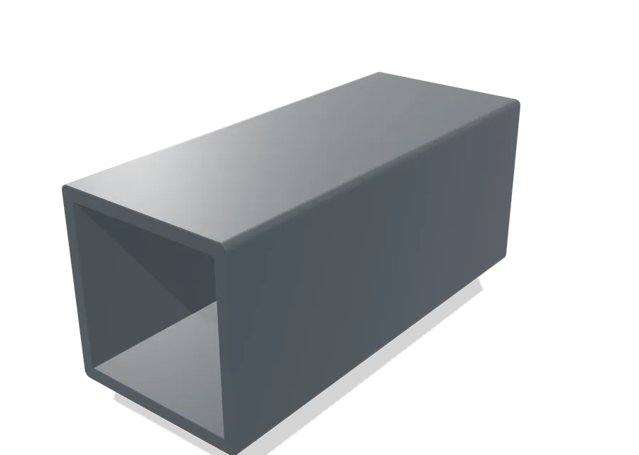 Quadratrohr 50 x 50 x 3 mm, Querschnitt 50 × 3,0 mm, Darstellung