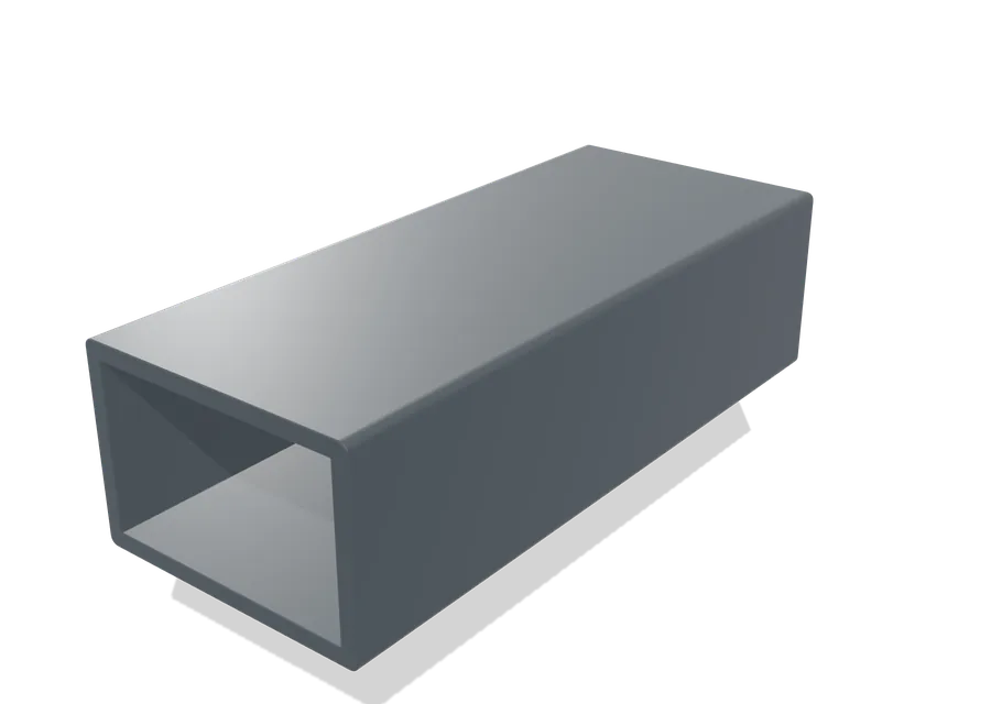 Rechteckrohr 60 x 40 x 3 mm, Querschnitt 60 × 40 × 3,0 mm, Darstellung