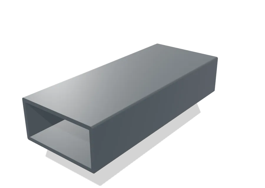 Rechteckrohr 80 x 40 x 3 mm, Querschnitt 80 × 40 × 3,0 mm, Darstellung