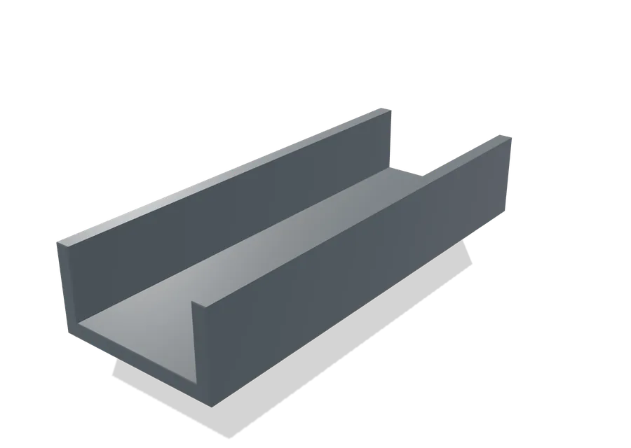 U-Profil 40 x 20 x 3 mm, Querschnitt 40 × 20 × 3,0 mm, Darstellung
