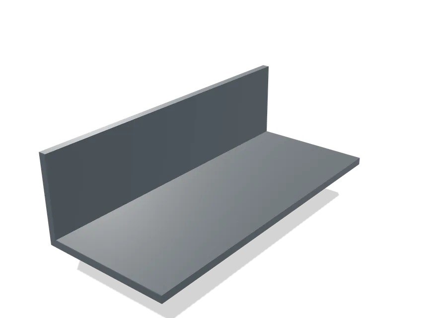 Winkelprofil 60 x 40 x 3 mm, Querschnitt 60 × 40 × 3,0 mm, Darstellung